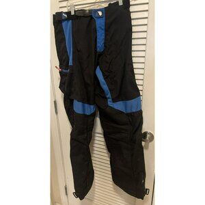 MSR STRIKE Adult 34 Black Cobalt Blue Nylon MOTOCROSS PANTS Moto Dirt Bike Gear